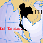 Globe showing position of Krabi