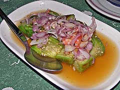 Smoked eggplant salad