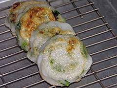 Chive dumplings cooling near Sukhumvit Soi 57