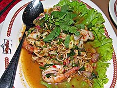 Prawn salad at Thon Krueng