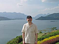 On the dam that created the reservoir/lake