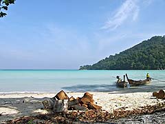 The bay fronting the Moken Village
