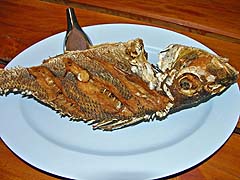 Fried fish at our first lunch