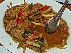 Squid and shrimp replay at lunch