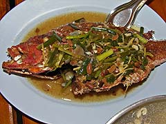 Fried fish at third day lunch